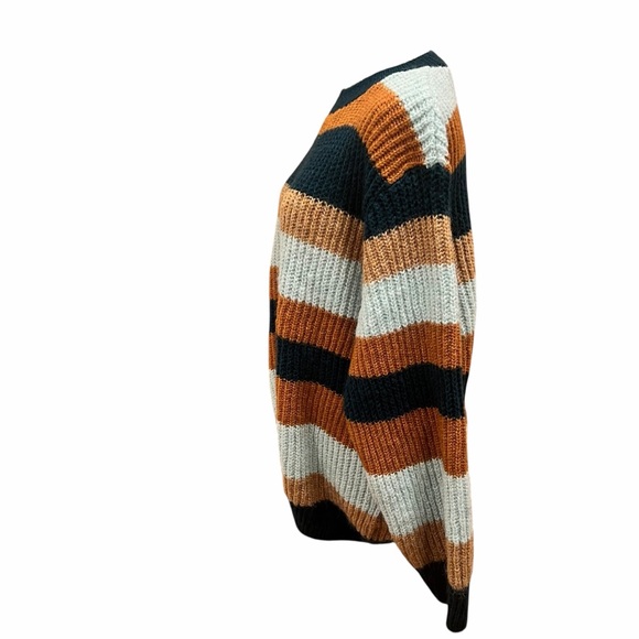 Zara Kids Striped Chunky Knit Sweater - Youth Large 13/14 - Picture 3 of 12